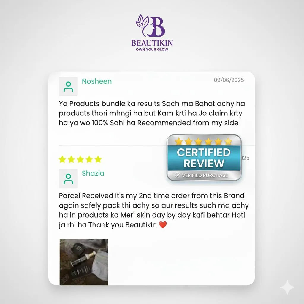 3 in 1 Whitening Cream, Face Wash & Face Serum - Complete Brightening Set